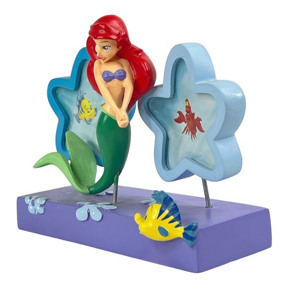 Disney Princess ARIEL PHOTO FRAME FIGURINE 5" Sebastian Lobster Flounder Fish - Picture 6 of 8